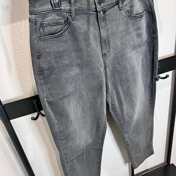 NWT Sonoma mom jeans ultra high rise baggy grey denim size 12 - Picture 7 of 14